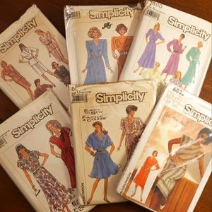 Women's Vintage 1980s Dress Sewing Patterns